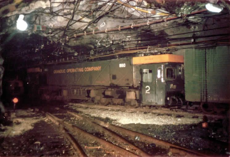 Granduc Locomotive in Underground Tunnel